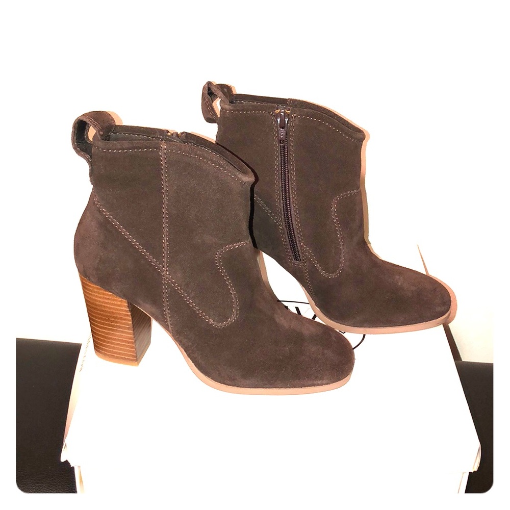 Brown Suede Booties